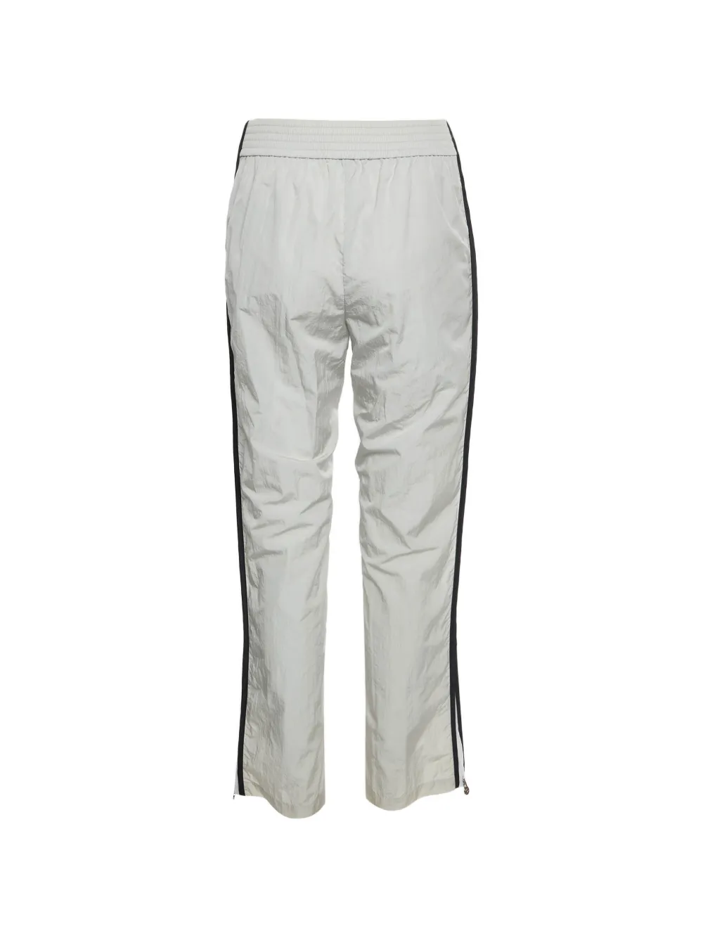 CHANEL Pre-Owned side-stripe straight-leg trousers - Verde