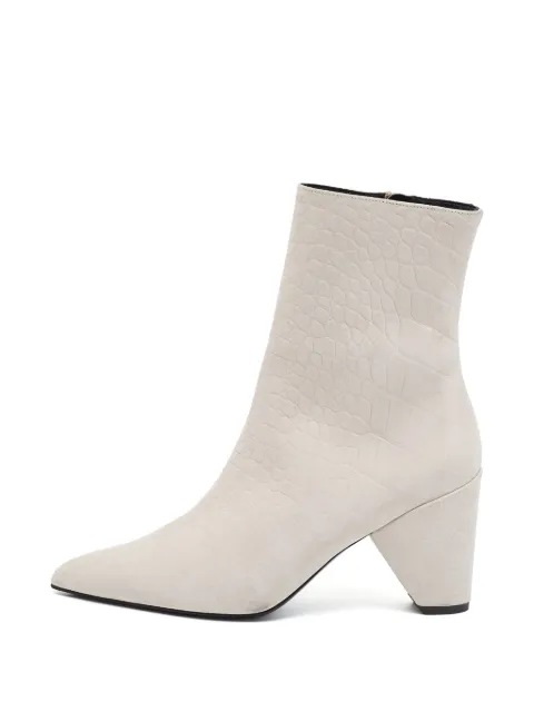 AMIRI bottines pointues à effet peau de crocodile