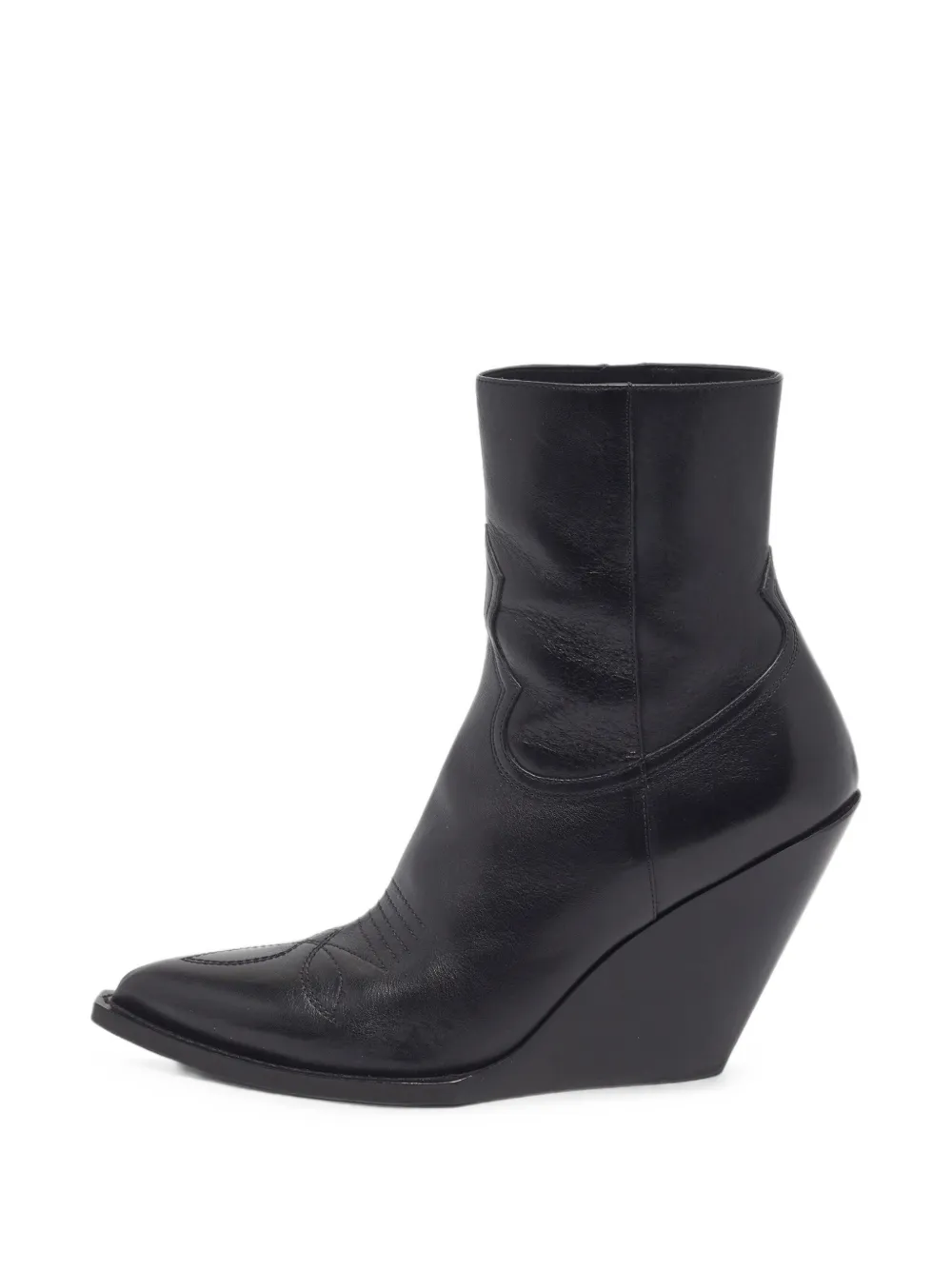 Celine Pre-Owned bottines d'inspiration Western à empiècements - Noir