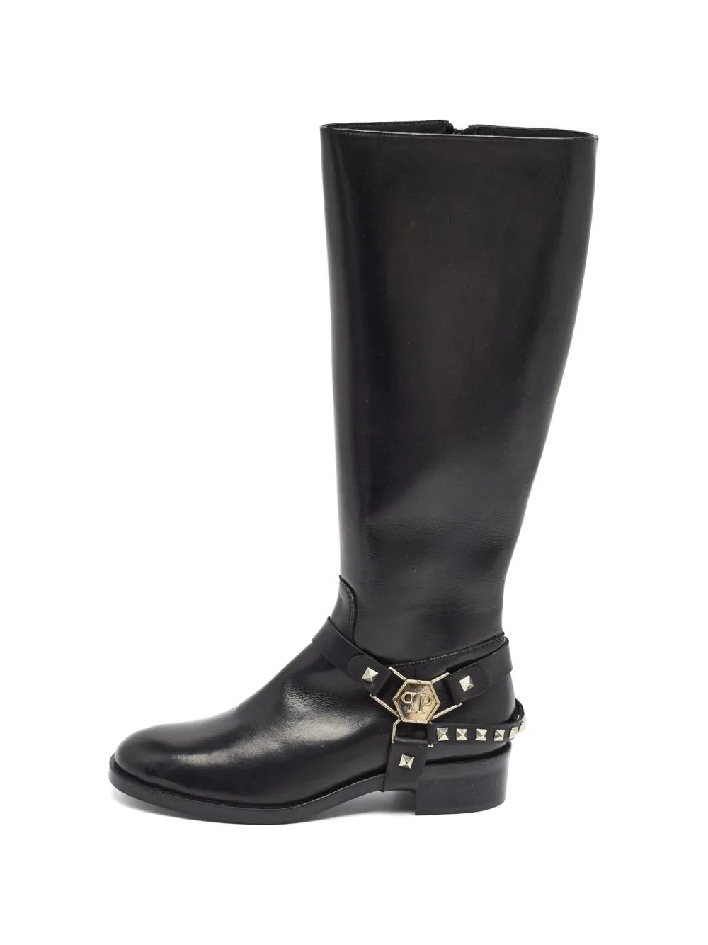 Philipp Plein Stivali al ginocchio Kingdom con borchie - Nero