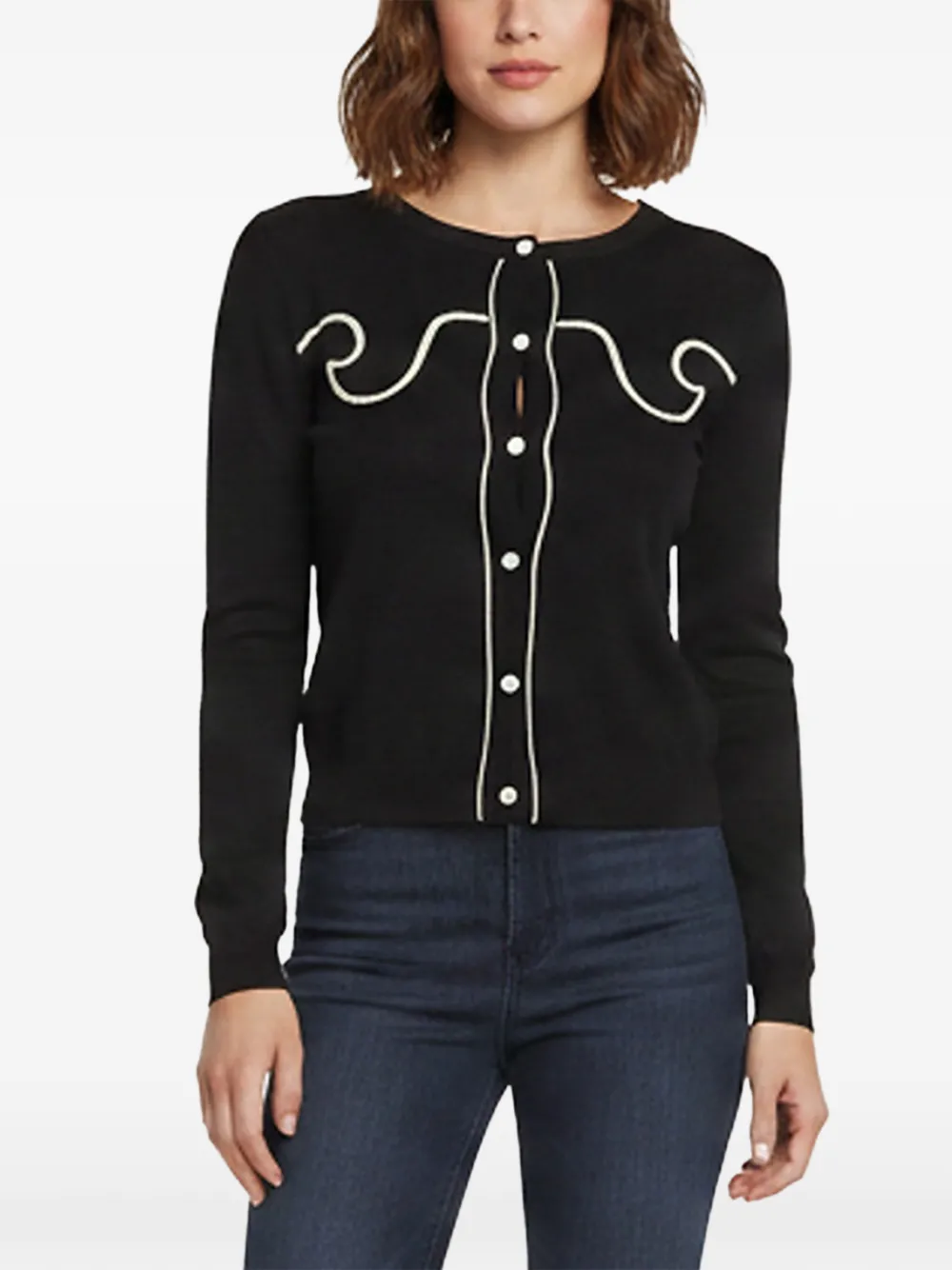 Moschino Cheap & Chic intarsia-knit cardigan - Nero
