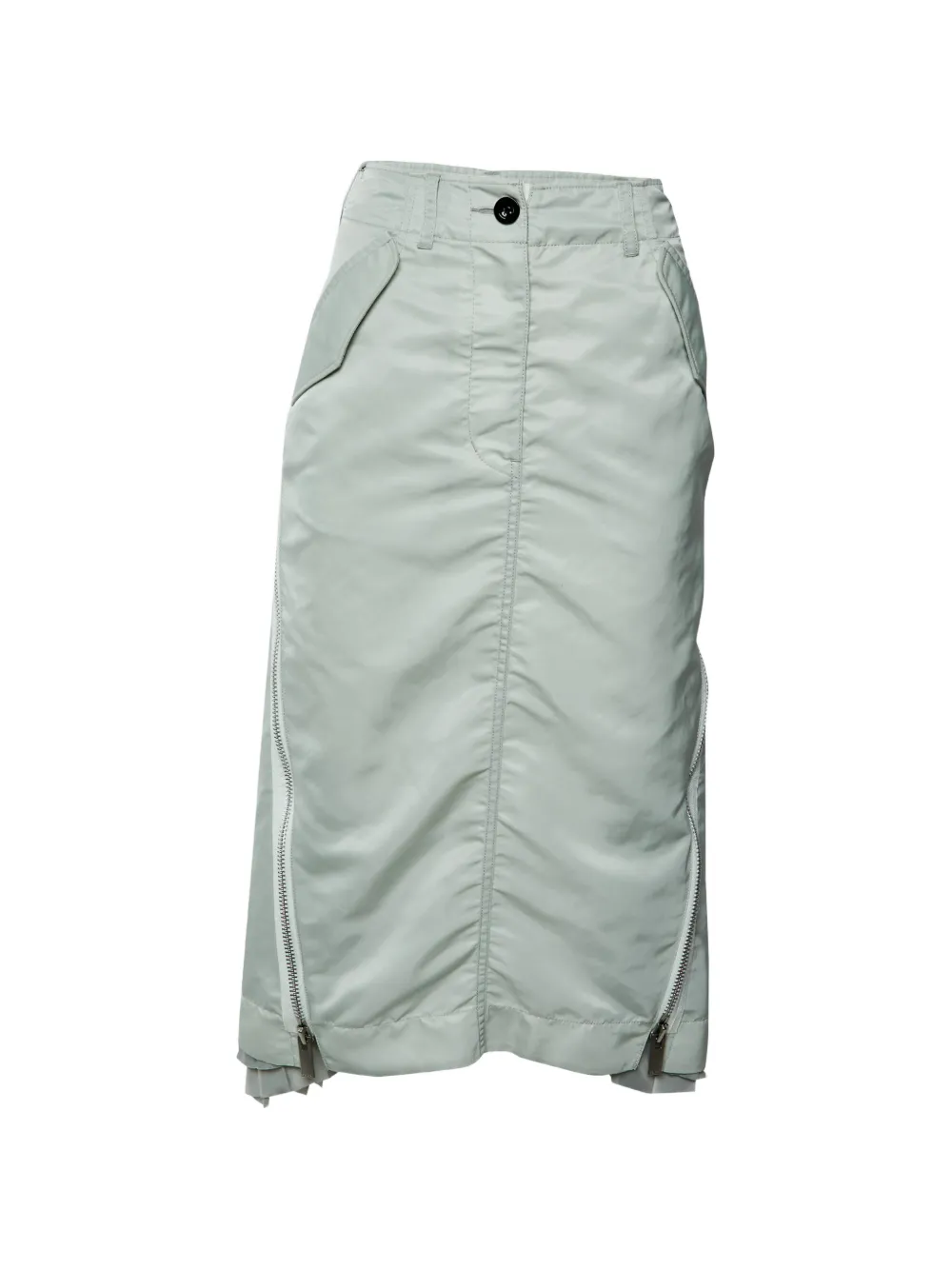sacai Minigonna con zip - Verde