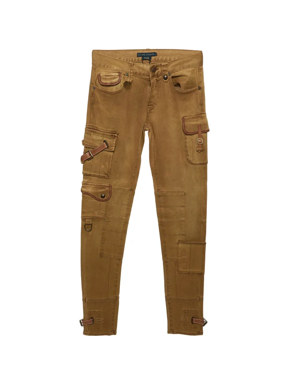 Ralph Lauren Vintage pantalon cargo boutonné avec passants de ceinture - Marron Ralph Lauren Vintage pantalon cargo boutonné avec passants de ceinture - Marron