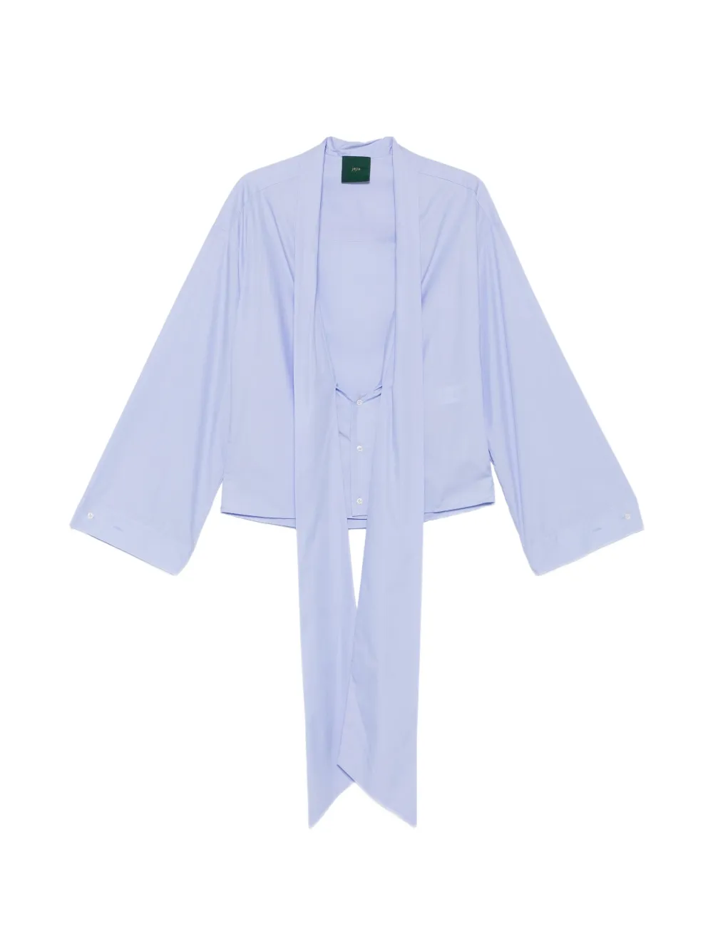 Jejia Viv pussy-bow wide-sleeve shirt