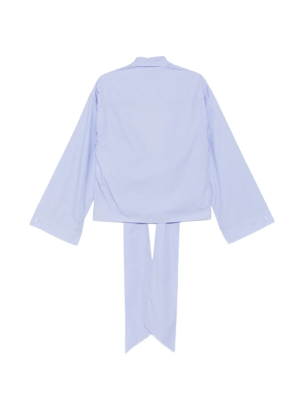 Jejia Viv blouse met wijde mouwen en strik Blauw