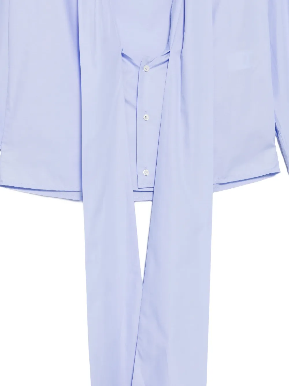 Jejia Viv blouse met wijde mouwen en strik Blauw
