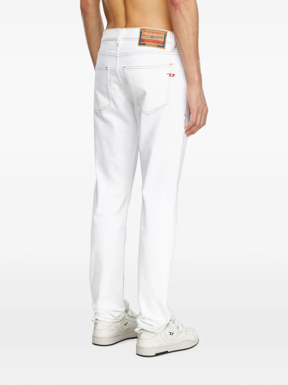 Diesel 2019 D-Strukt jeans met standaard taille Wit