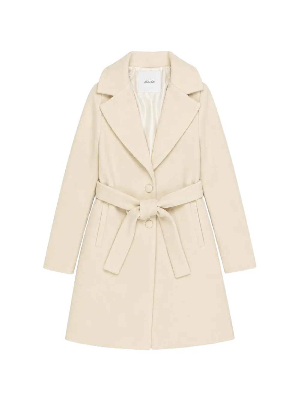 Miss Grant Kids belted button-front coat - Toni neutri