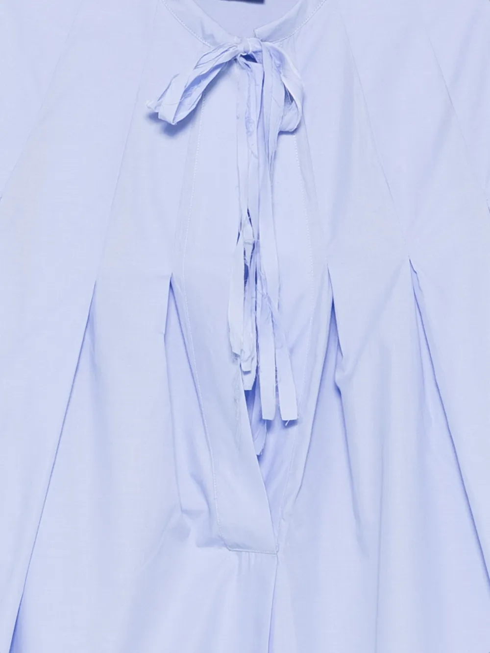 Jejia Daria geplooide blouse met gestrikte hals Blauw