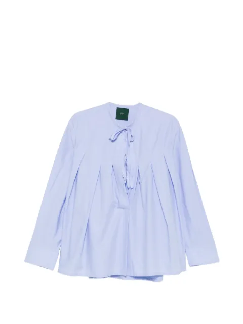 Jejia Daria pleated tie-neck blouse