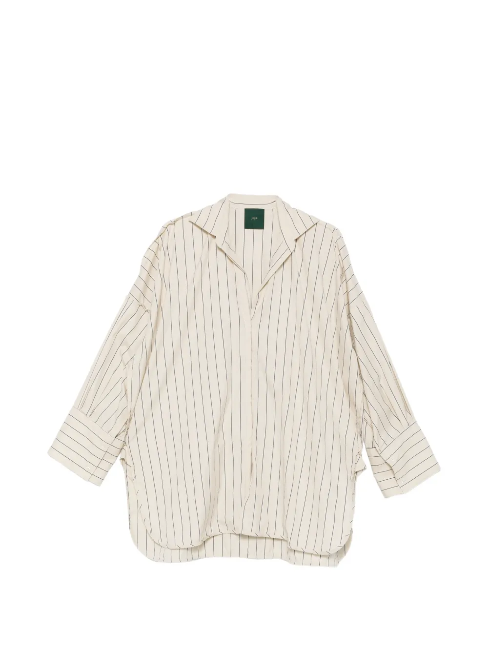 Jejia Orlando vertical-stripe frayed-detail shirt