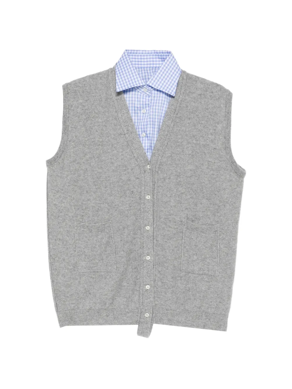 Jejia Gilet Maddy con bottoni - Grigio