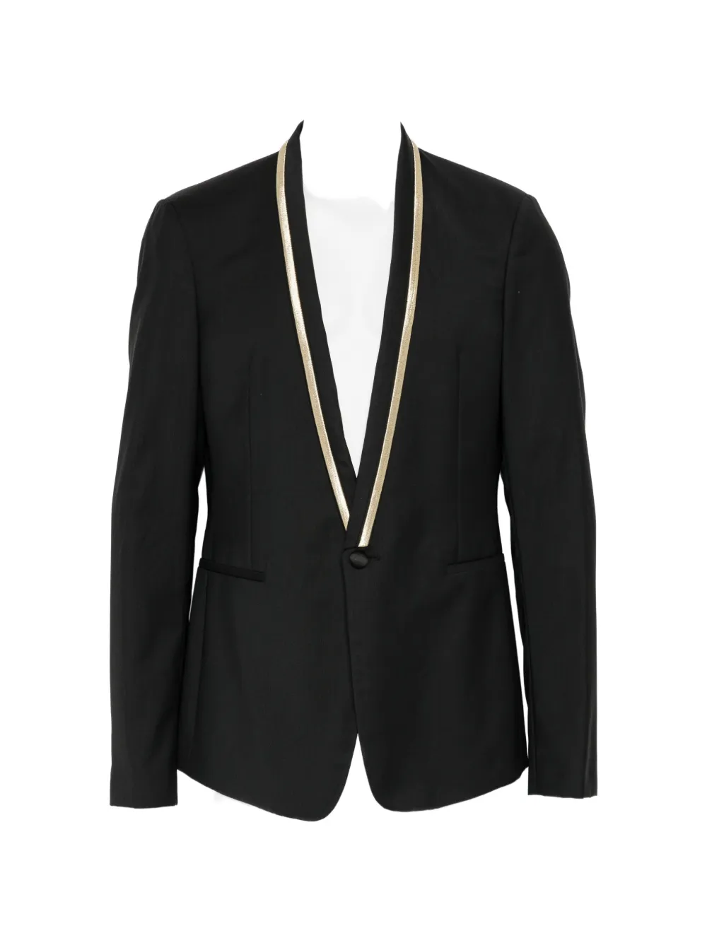 Roberto Cavalli contrast-trim shawl-lapel jacket