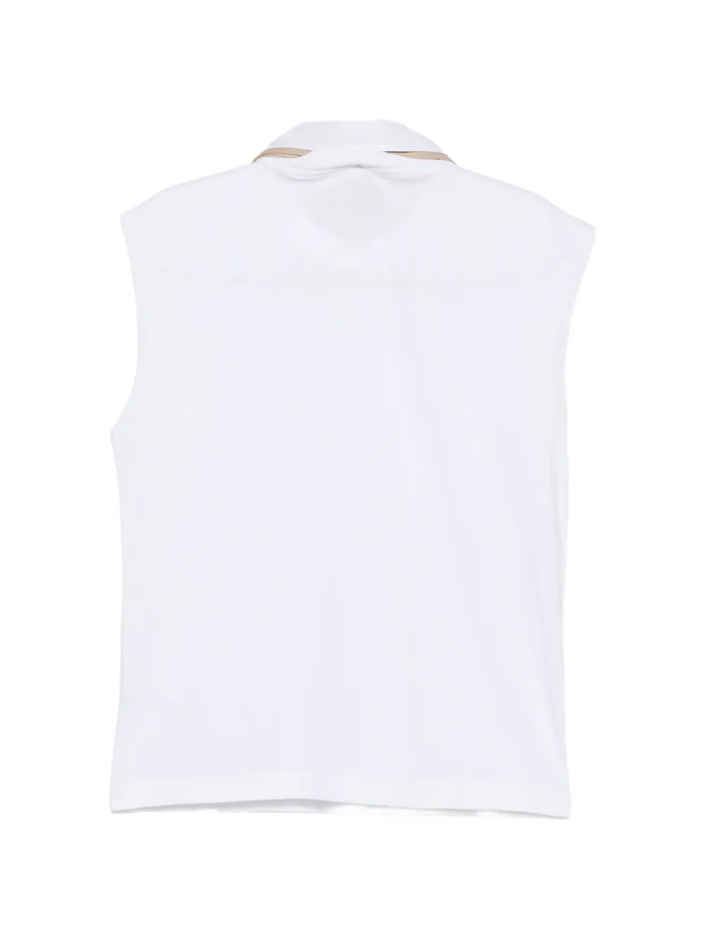 Jejia layered-collar sleeveless top Wit