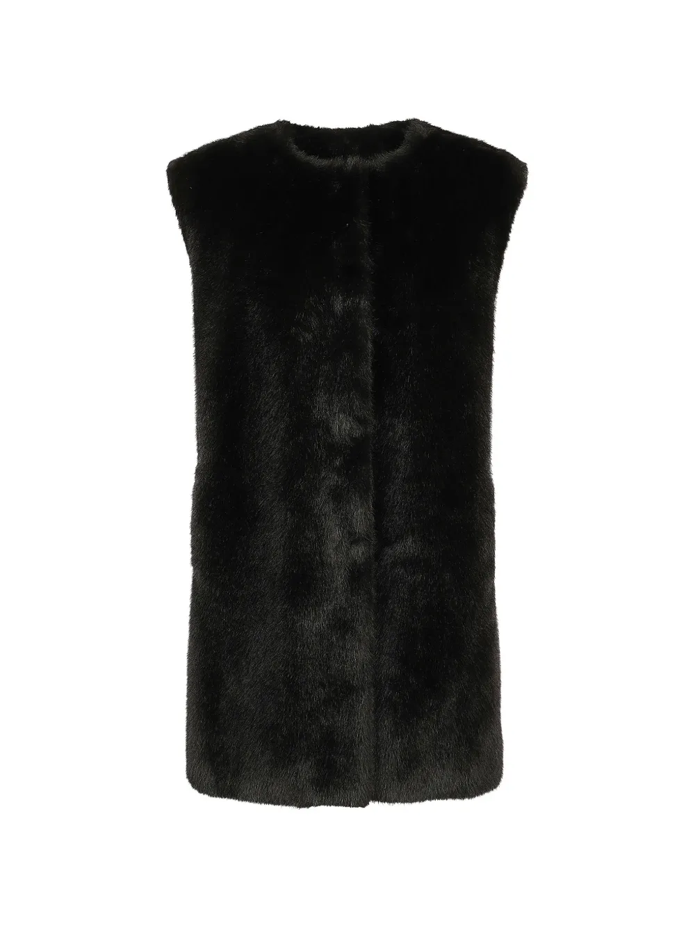 Herno faux-fur gilet - Schwarz
