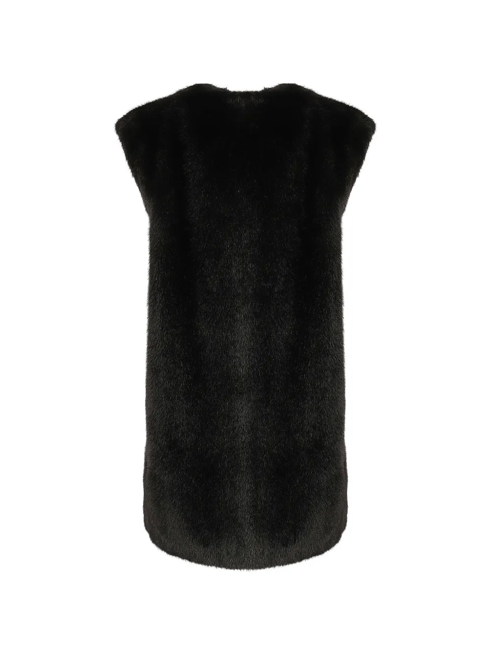 Herno Bodywarmer van imitatiebont Zwart