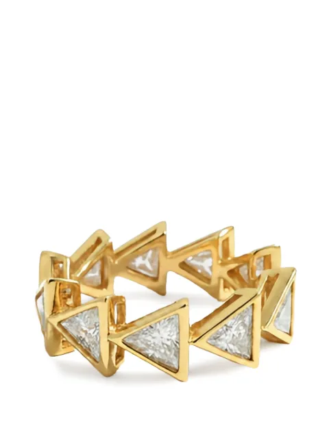 Di Volpe Triangoli Ribbon sapphire yellow gold vermeil ring