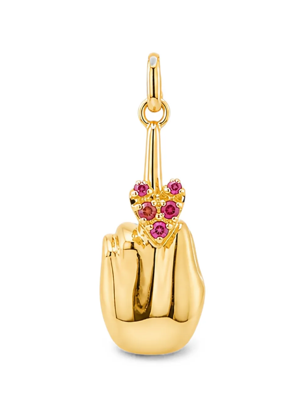 Di Volpe Milano Borsa ruby-embellished necklace - Gold