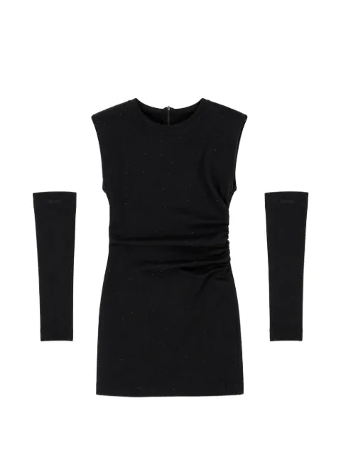 Miss Grant Kids detachable-sleeve ruched dress