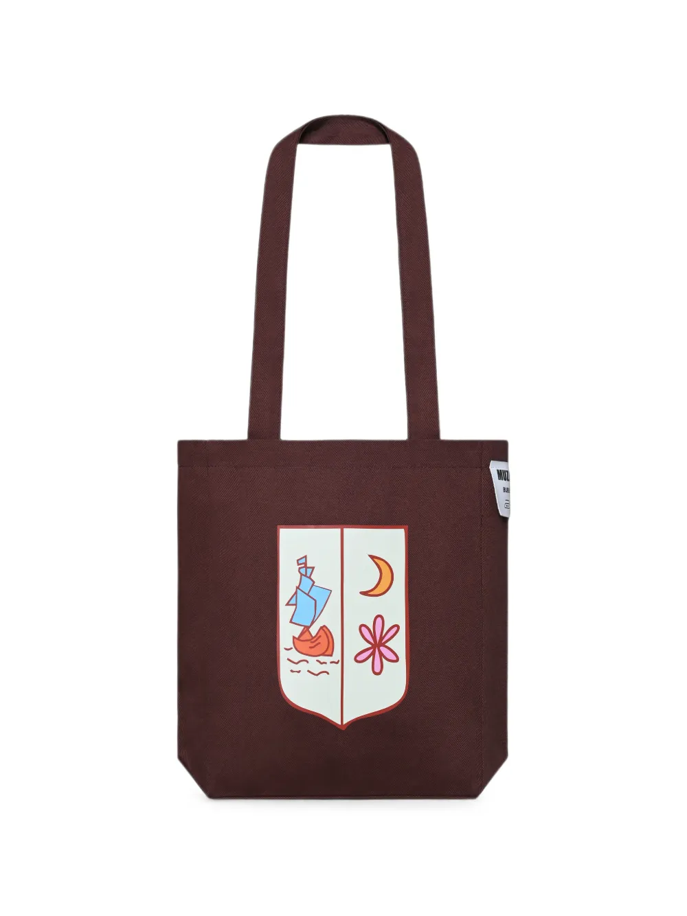 MUZARADI logo-patch graphic-print shoulder bag