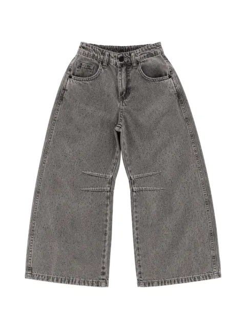 Miss Grant Kids Jeans verfraaid met stras en wijde pijpen