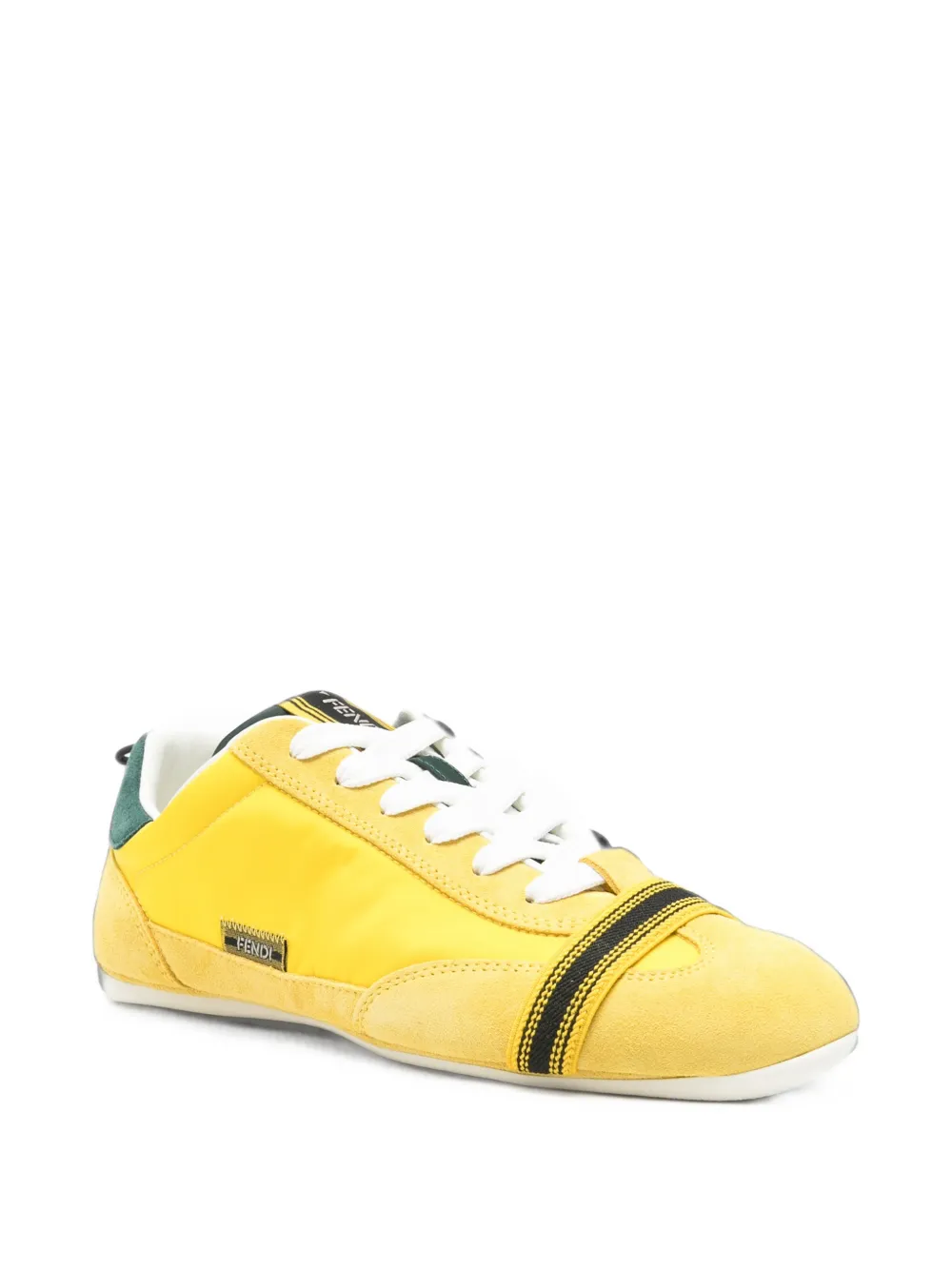 FENDI Sneakers met suède afwerking Geel