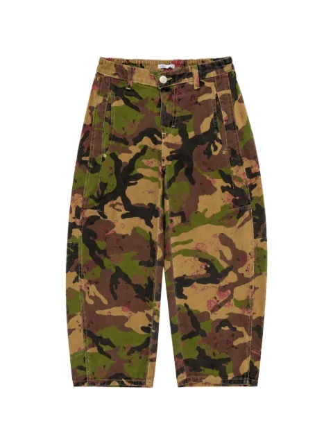 Miss Grant Kids camouflage-print wide-leg trousers