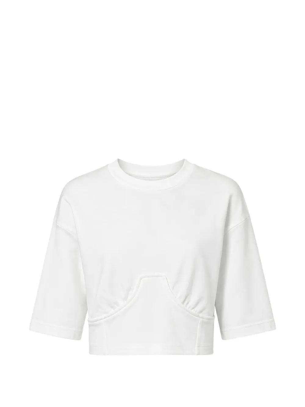 Miss Grant Kids T-shirt crop - Bianco