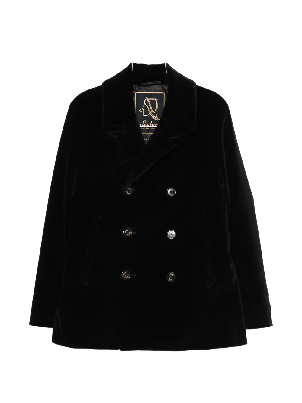 Sealup double-breasted coat - Schwarz