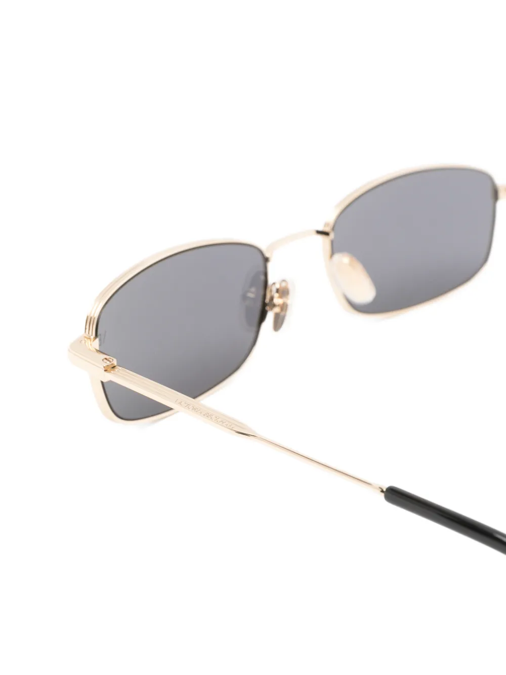 Victoria Beckham Eyewear Zonnebril met rechthoekig montuur Goud