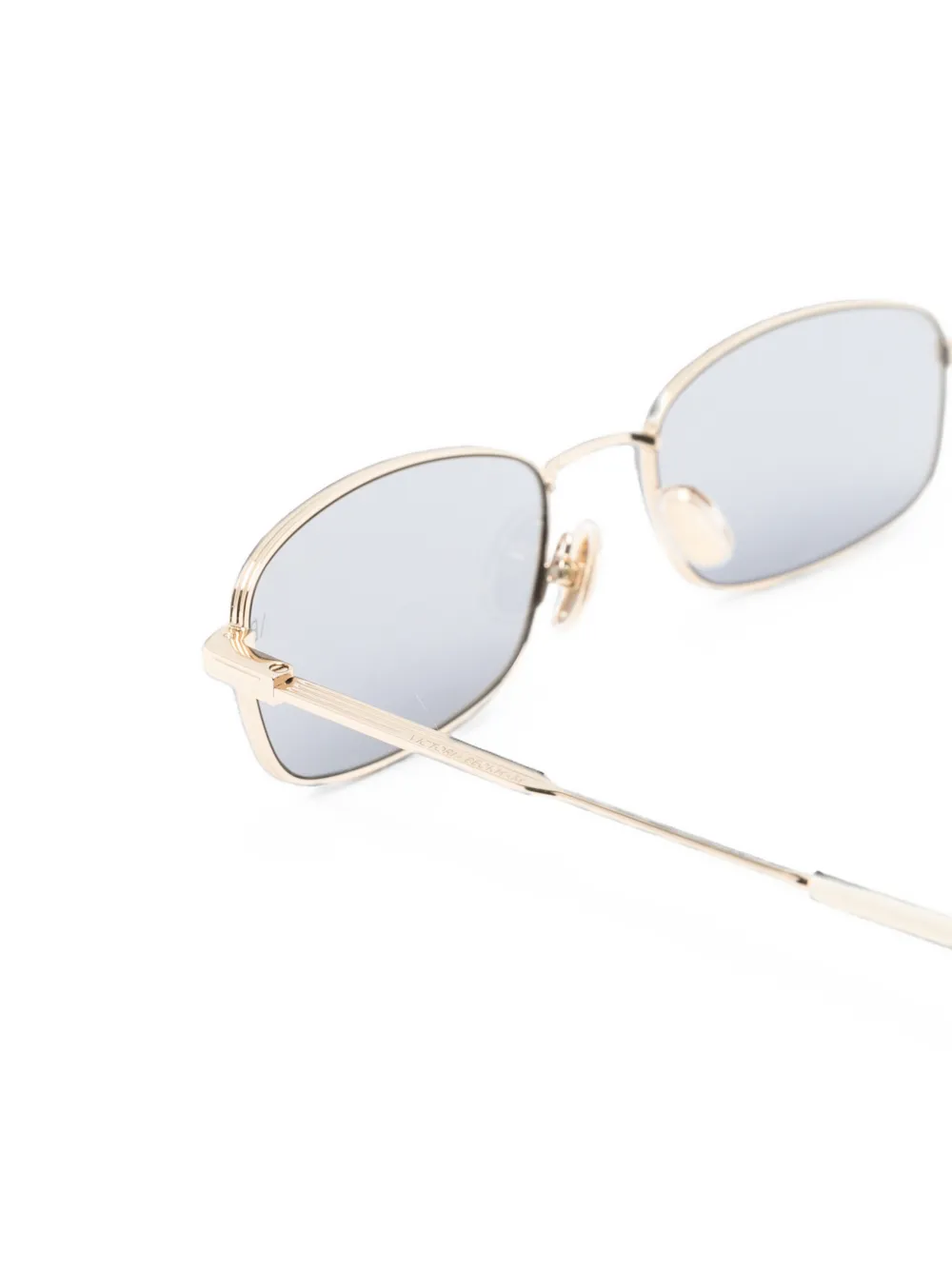Victoria Beckham Eyewear Zonnebril met rechthoekig montuur Goud