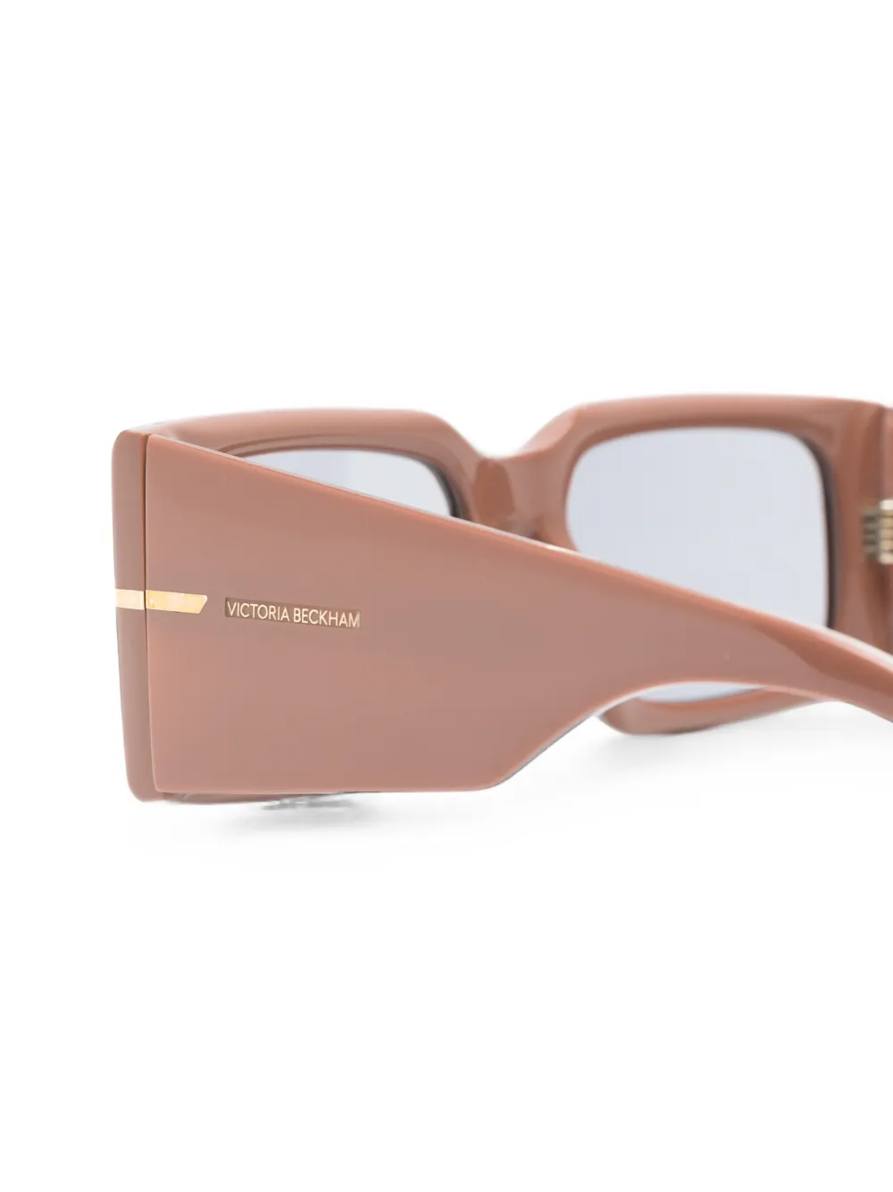 Victoria Beckham Eyewear Zonnebril met rechthoekig montuur Beige
