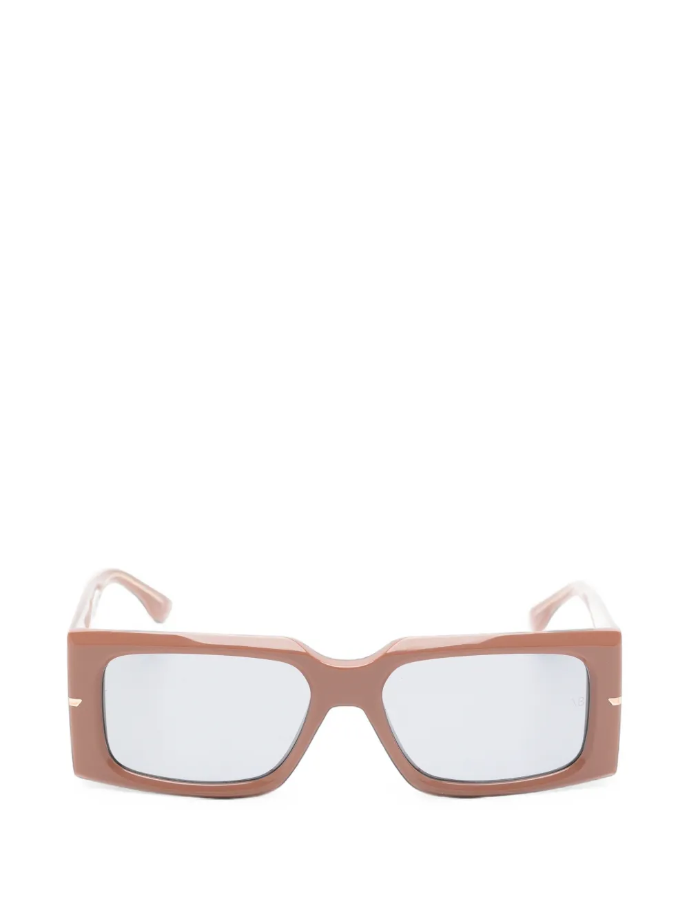 Victoria Beckham Eyewear Zonnebril met rechthoekig montuur Beige