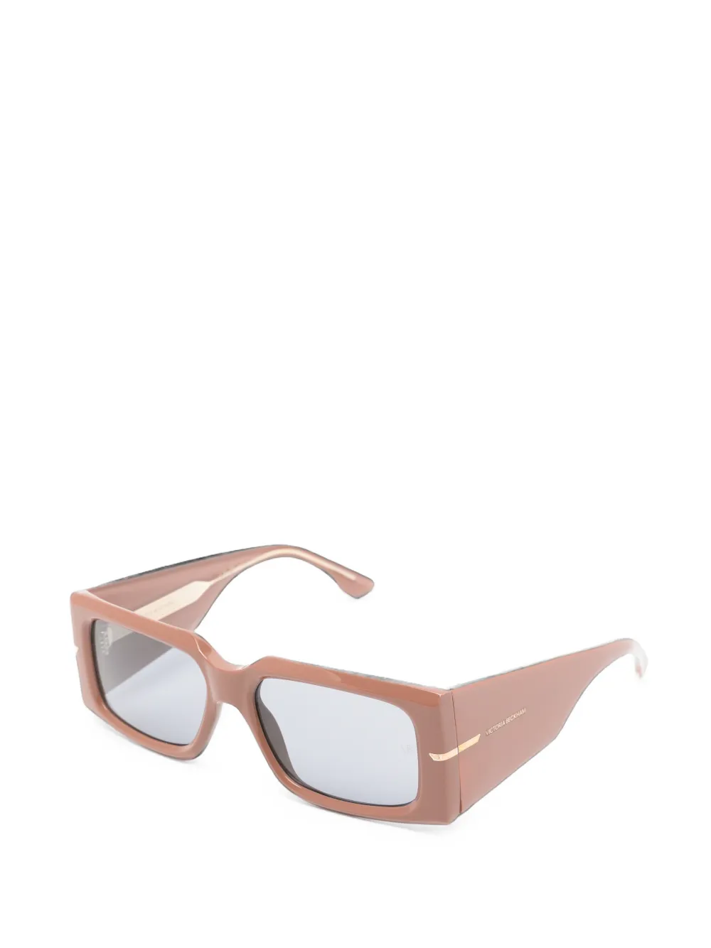 Victoria Beckham Eyewear Zonnebril met rechthoekig montuur Beige