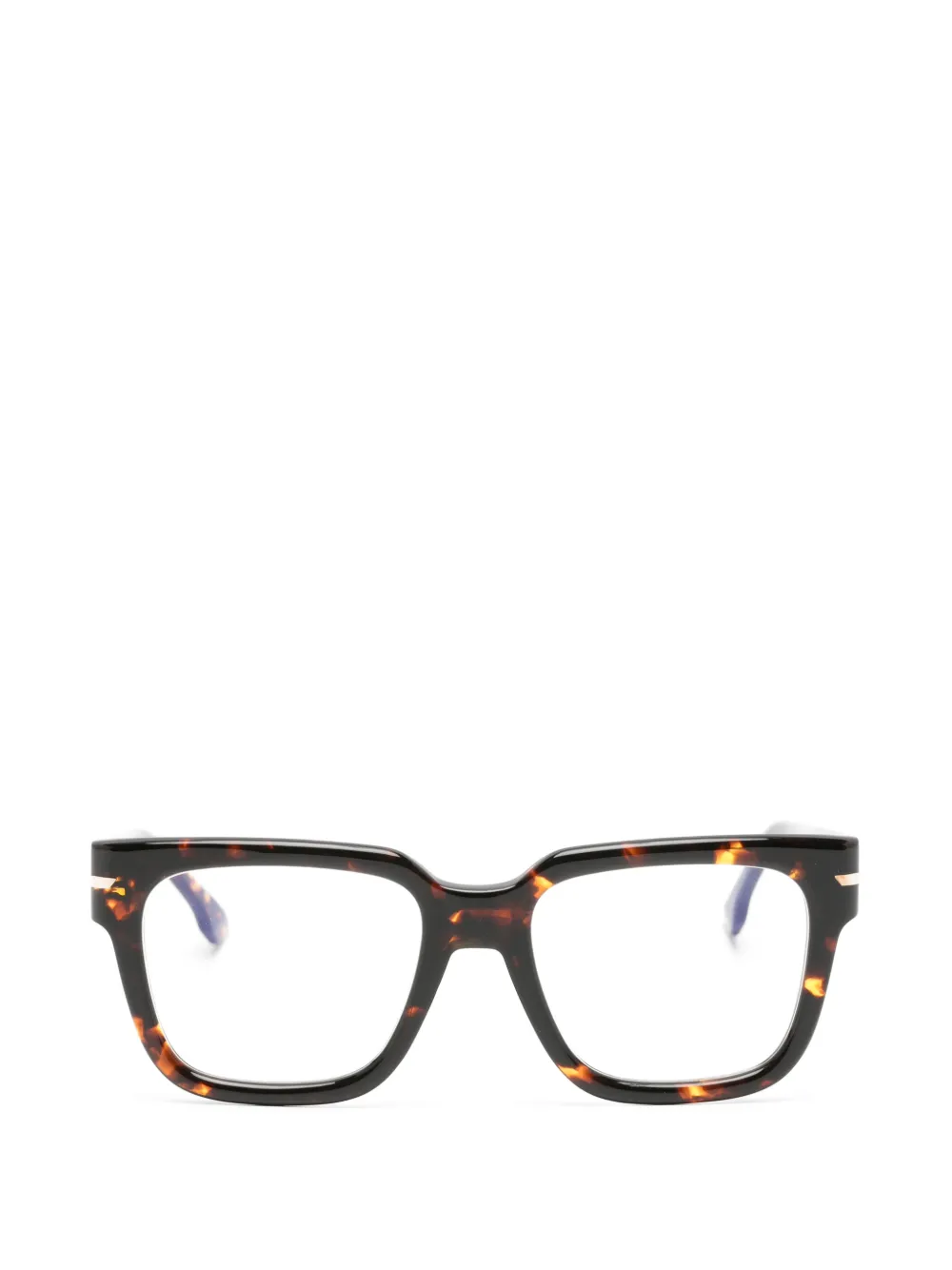 Victoria Beckham Eyewear Bril met vierkant montuur en schildpadschild design Bruin