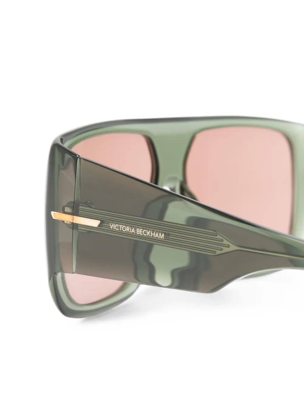 Victoria Beckham Eyewear Zonnebril met geometrisch montuur Groen