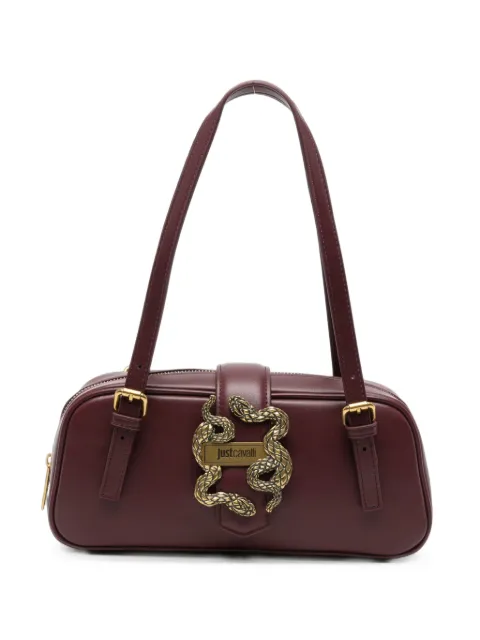 Just Cavalli bolso de hombro de piel artificial con placa de serpiente
