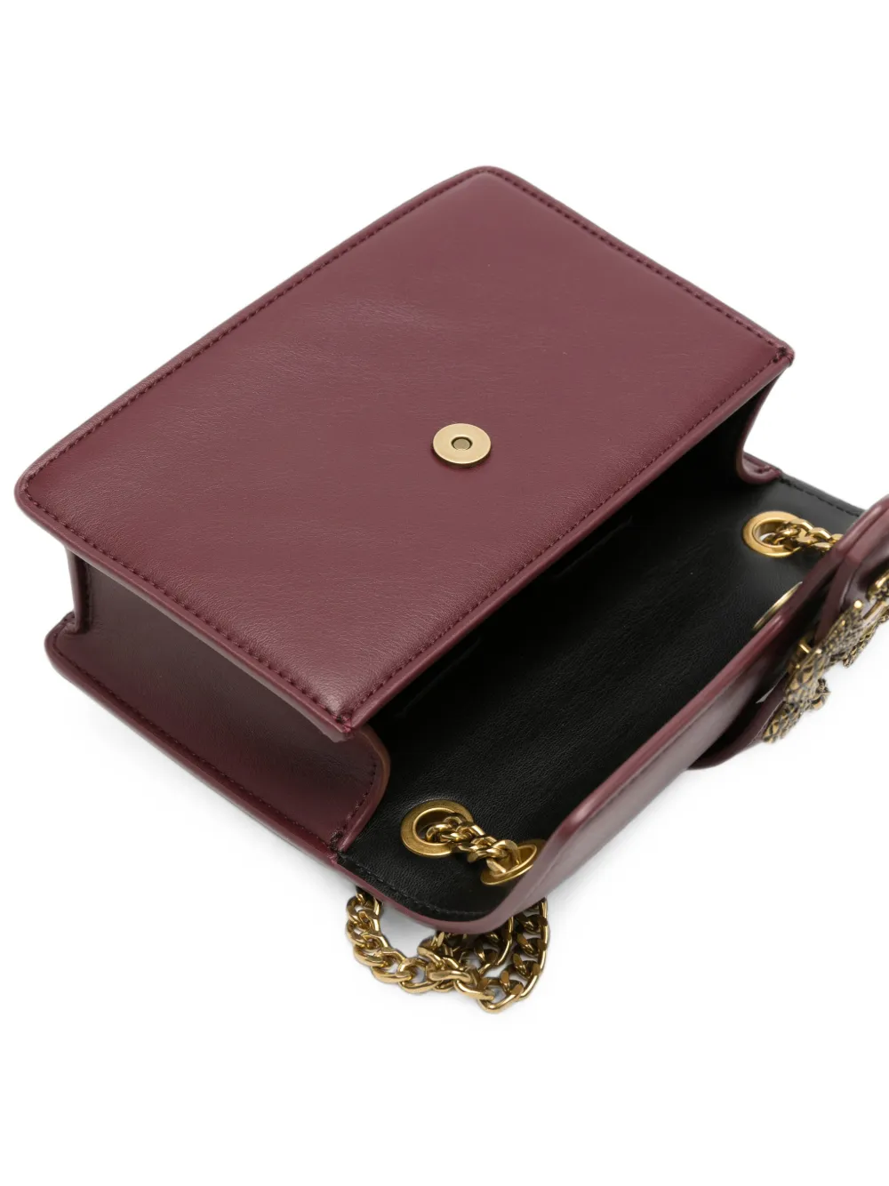 Just Cavalli Schoudertas met slangplakkaat Rood