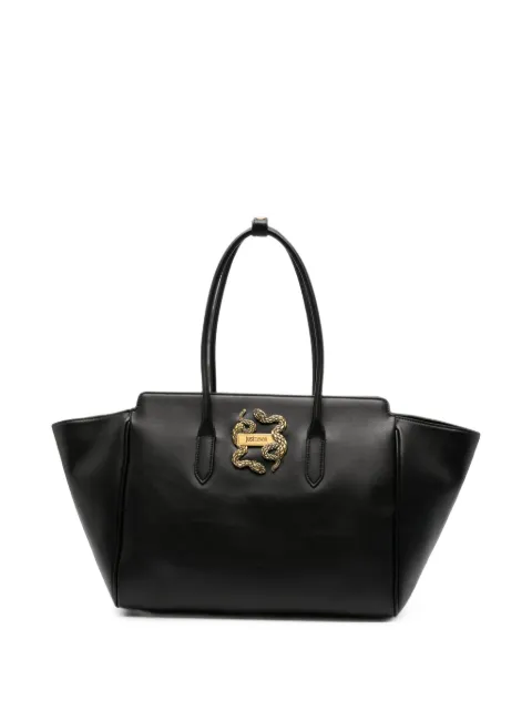 Just Cavalli bolso shopper con placa de serpiente