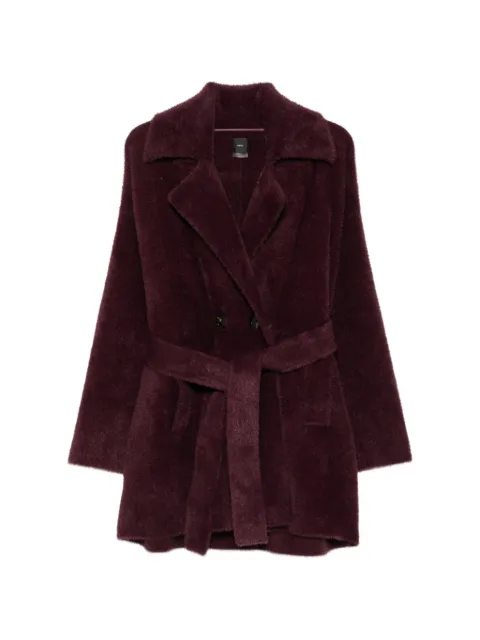 PINKO Bruxelles double-breasted belted coat