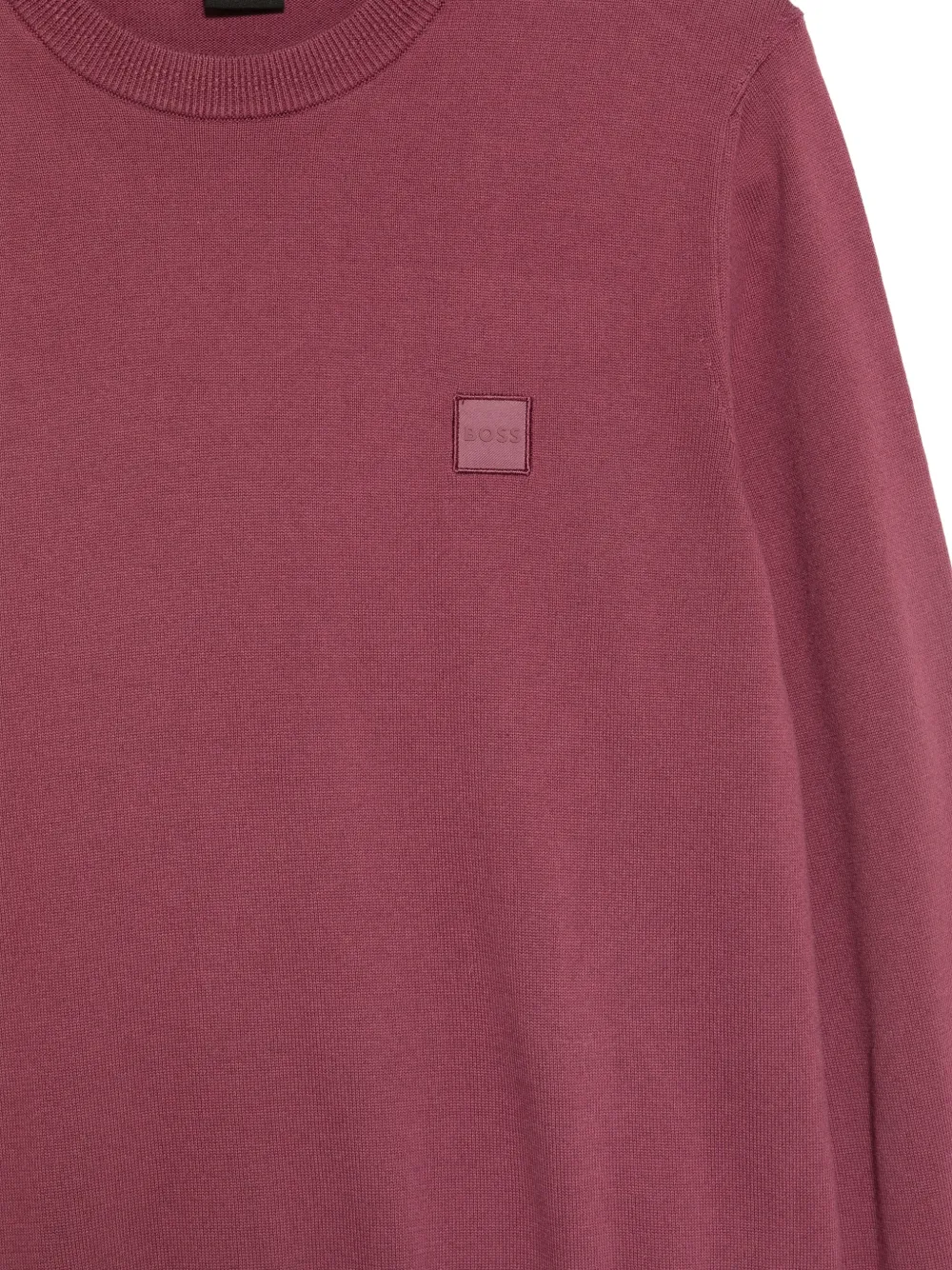 BOSS logo-patch sweater Rood