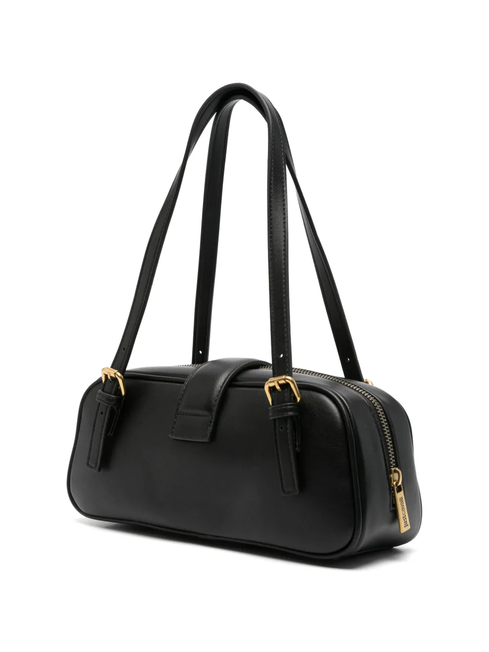 Just Cavalli Shopper met slangen-plakkaat en gespdetail Zwart
