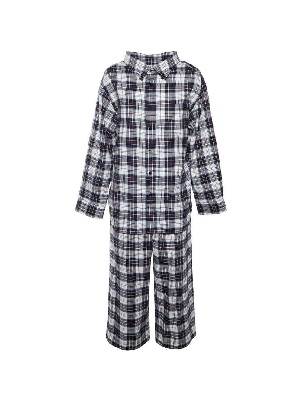 Balenciaga Pre-Owned 2018 plaid-pattern buttoned trousers set - Nero