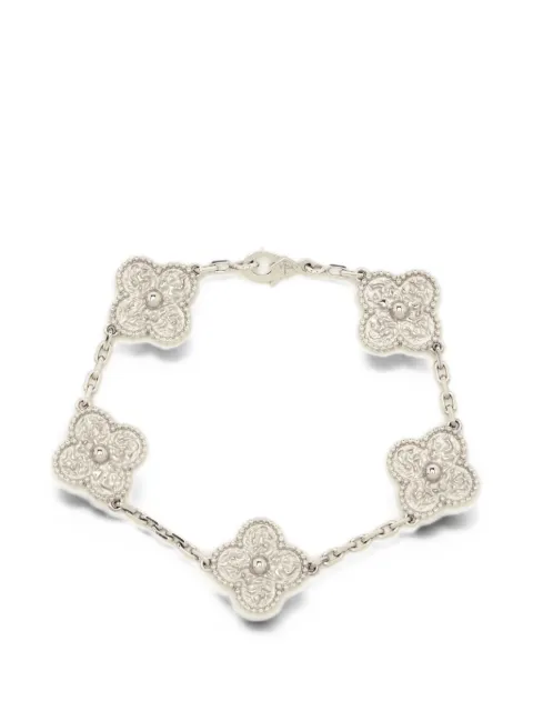 Van Cleef & Arpels Pre-Owned Vintage Alhambra hammered-effect bracelet