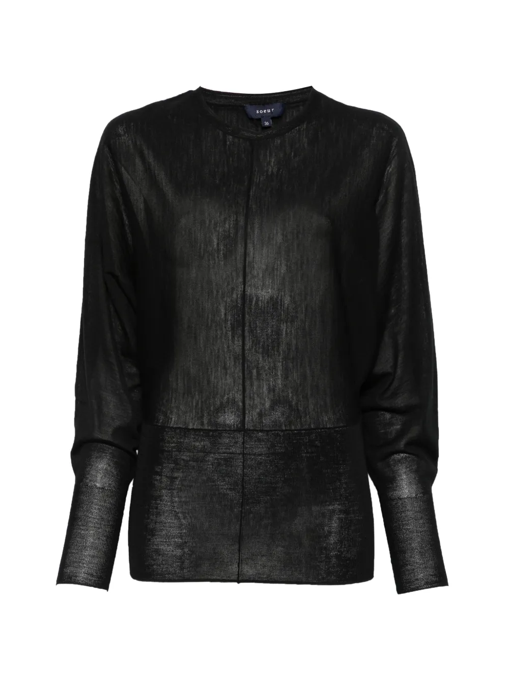 Soeur sheer panelled top