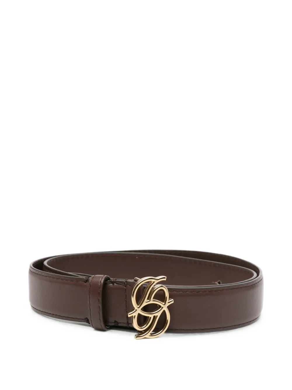 Drôle De Monsieur logo-plaque leather belt