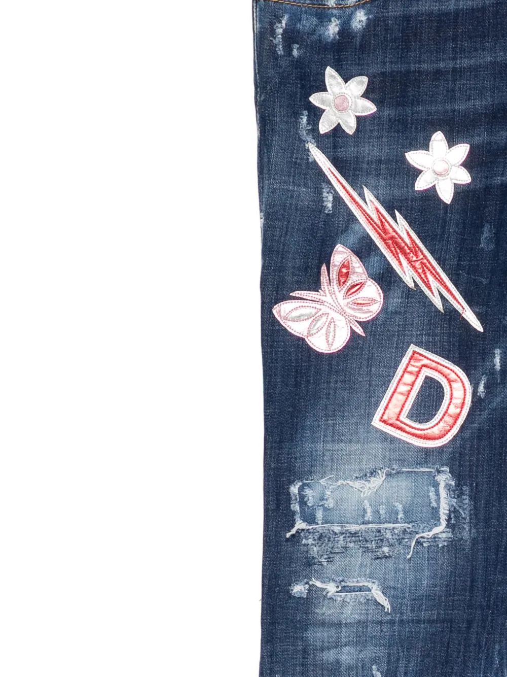 DSQUARED2 Jeans met patchdetail Blauw