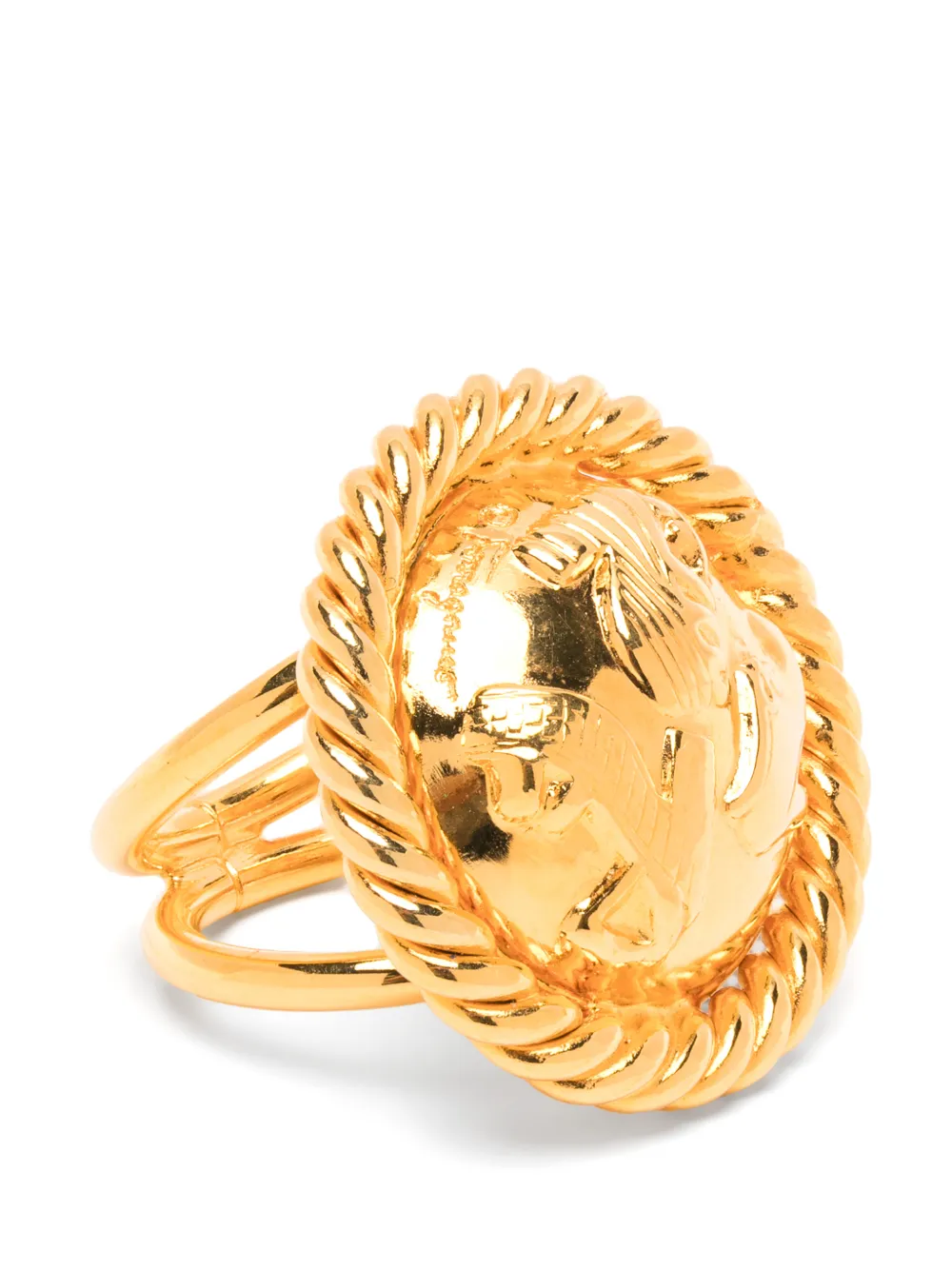 Ferragamo Pre-Owned 1980s twisted-edge ring - Oro