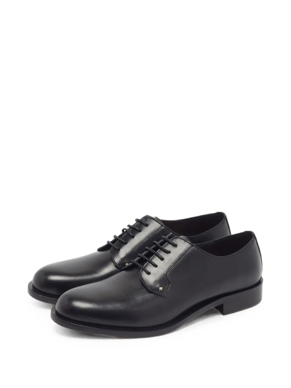 Pre-owned Valentino Garavani Rockstud Oxfords In Black