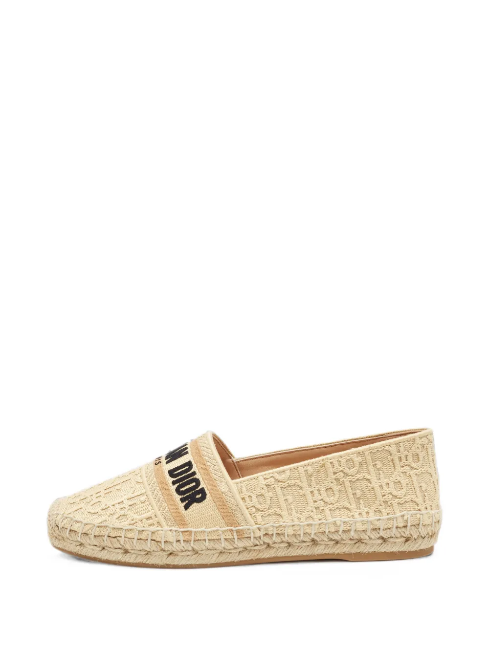 Christian Dior Pre-Owned Oblique jacquard espadrilles - Nude